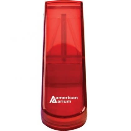 Printed Logo Pill Cutter and Case - Translucent red