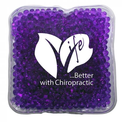 Small Square Gel Pack with Logo Purple