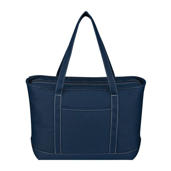 Personalized Heavy 24 oz Large Boat Tote Bag Navy
