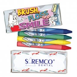 Custom Promotional SimpliColor Twist Crayons-Front Insert Only