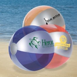 Two-Tone Custom Translucent Beach Balls - Frosted Luster Tone