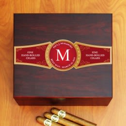 Cigar Seal Customized Humidor 25-50 Count | Customized Cigar Humidor for Dad | Custom Cigar Gift for Father's Day