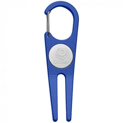 Aluminum Divot Tool Magnetic Ball Marker Promo Blue