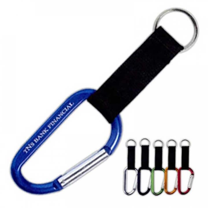 Promotional Nylon Strap Carabiner Keychain