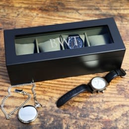 Monogrammed Watch Box - Holds 4 Watches