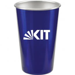 Stainless Steel Pint Tumbler | Personalized Pint Glasses with Your Logo  - Blue