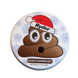 Santa Poop Emoji Chocolate Mint Tin