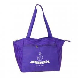 Printed Poly Pro Lunch Wave Tote - Purple