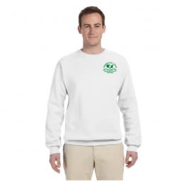 Imprinted White Jerzees NuBlend Crewneck Sweatshirt