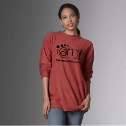 Crimson Lyla Loop Fleece Mock-Neck | Custom Mock Neck Sweatshirts