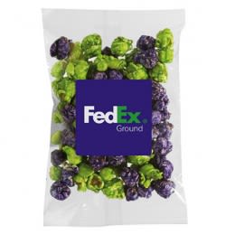 Promotional Snax Bag Colored Popcorn - Light green & Purple