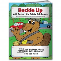 Coloring Book: Buckle Up Promotional Custom Imprinted