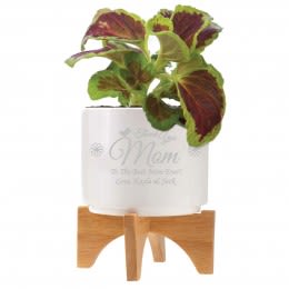 Personalized Mother's Day Ceramic Planter Blossom Kit with Stand | Unique Personalized Gifts for Mother's Day