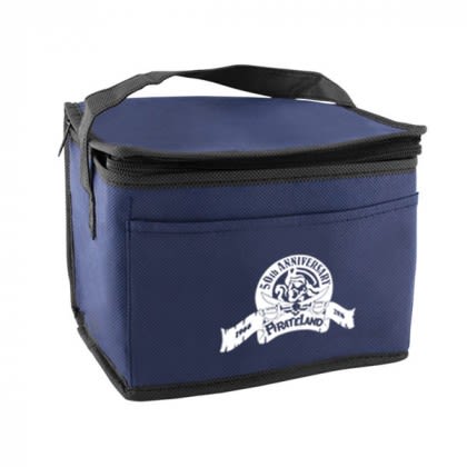 Navy Blue  6 Pack Non-Woven Cooler Bags | Custom Non-Woven Six Pack Cooler Bags | Custom Logo Imprinted Lunch Bags