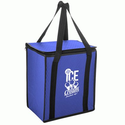 Insulated Bag-Zipper-12 Pack Size- Royal blue