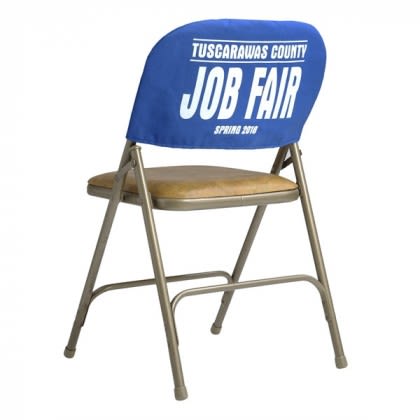 Custom Imprinted Logo Chair Back Cover | Personalized Folding Chair Covers