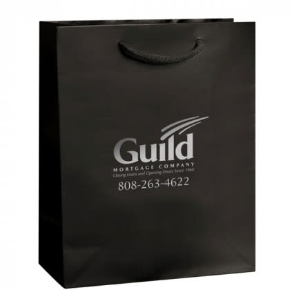 Matte Laminate Euro Tote black Matte Laminate Euro Tote black