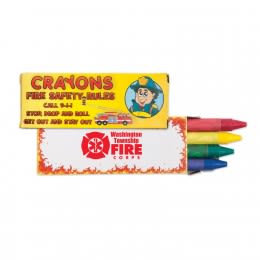 Custom Logo Fire Safety Crayons - 4 Pack