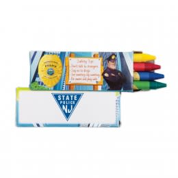 Printed Logo Police Crayons - 4 Pack