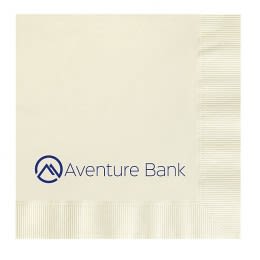 Imprinted Luncheon Napkin Hot Stamp - Coined - Ecru