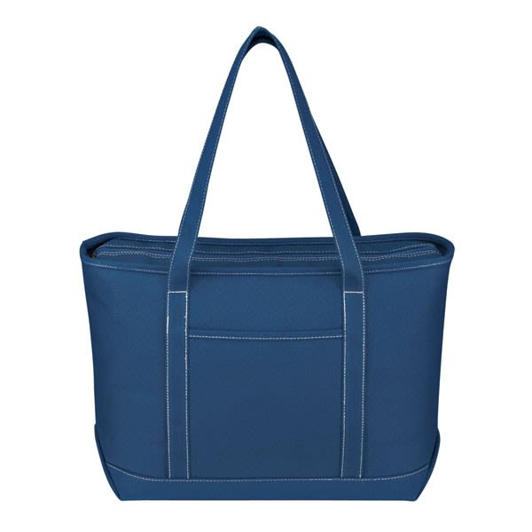 Personalized Heavy 24 oz Large Boat Tote Bag Navy