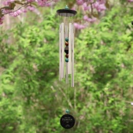 Mr & Mrs Turquoise Geode Beaded Wind Chimes | Personalized Garden Themed Gifts