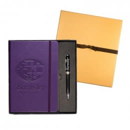 Tuscany Journal Stylus Pen Set | Personalized Deluxe Journal Sets - Purple