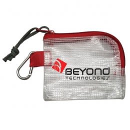 Imprinted First Aid Essentials Pouch - Red trim case