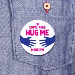 Customized Button for Coronavirus | Hug Me Personalized Pin