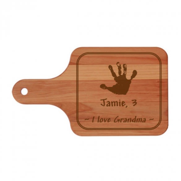 Handprint Alder Paddle Cutting Board