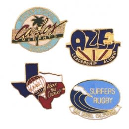 1" Custom Cloisonne Lapel Pin | Business Logo Enamel Award Pins