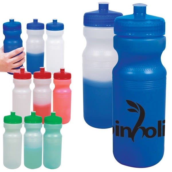 Color Changing Water Bottle: Add a cold drink and the bottle