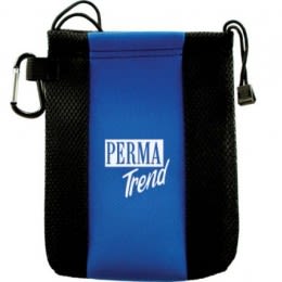 Logo Printed Deluxe Golf Tote with Carabiner - Blue