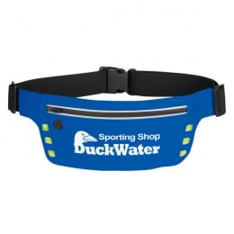 Running Belt with Safety Strip & Lights Blue