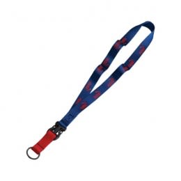 Multi Color Nylon Lanyard with Plastic Buckle