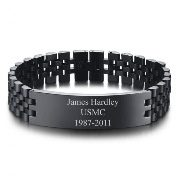 Men's Engraved ID Bracelet