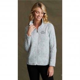 Weatherproof Vintage Ladies Sweaterfleece Full Zip Grey Heather