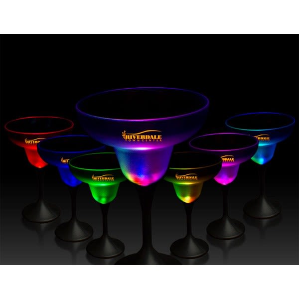 LED Martini Glass with Black Base (Each)