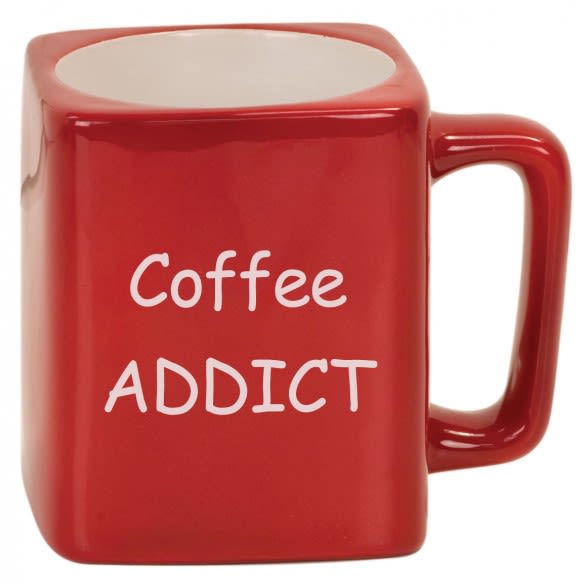 Personalized Square Red Ceramic Mug - 8oz