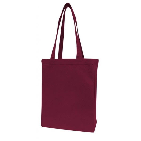 Custom Blank two tone cotton canvas tote bags - Customized With