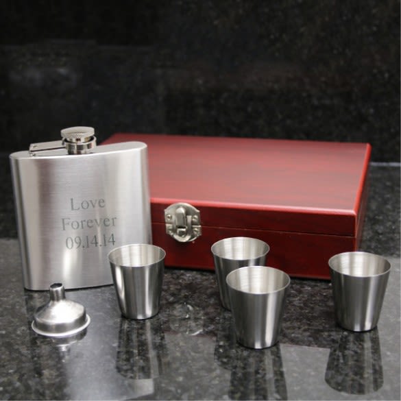 Customized Message Flask Gift Set