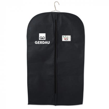 Customized Zippered Garment Bag with Imprint for Promotional Giveaways - Black Customized Zippered Garment Bag with Imprint for Promotional Giveaways - Black