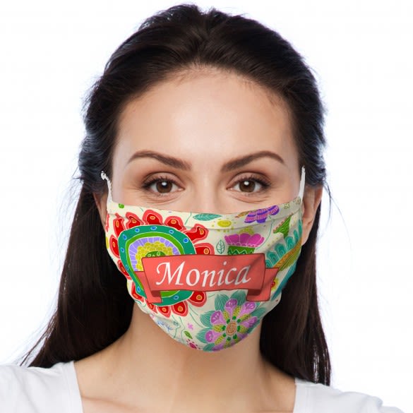 Colorful Flowers Personalized Face Covering | Custom Face Covers | Gifts for Her