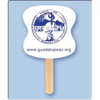 Mini Hourglass Hand Fan Promotional Custom Imprinted With Logo