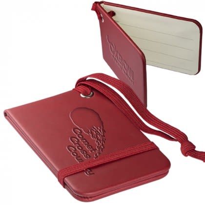 Folding Customizable Travel Tags for Promotional Giveaways - Red