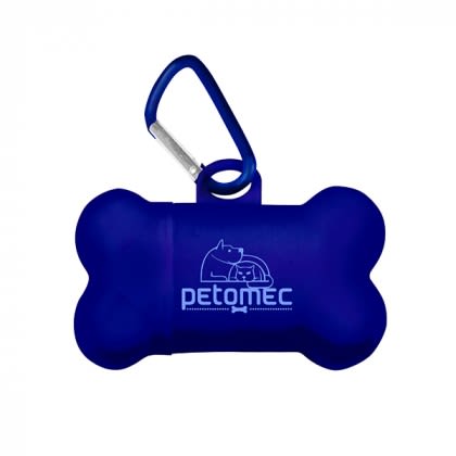 Imprinted Dog Waste Bag Dispensers - Translucent blue