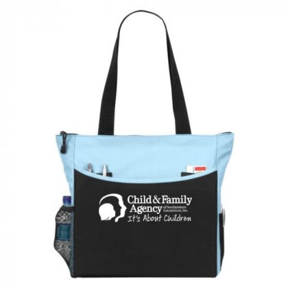 Light Blue Transport It Tote Bag