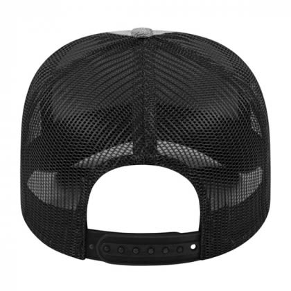 Logo Wool Acrylic Flat Bill Mesh Back Cap - back view