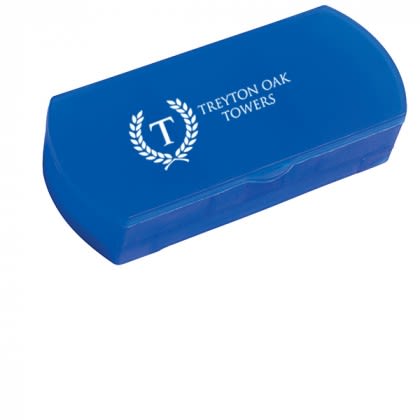 Promotional Pill Organizers with Bandage Dispensers | Best Healthcare Giveaway Items - Frost Blue