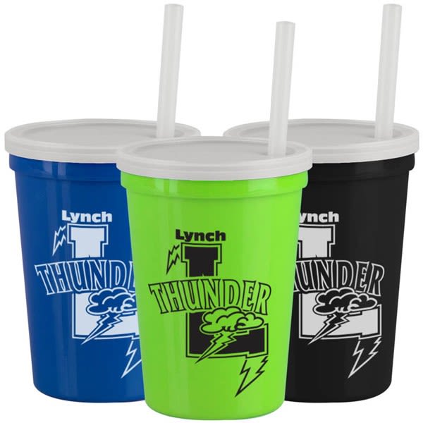 Reusable Plastic Lids and Straws for Stadium Cups